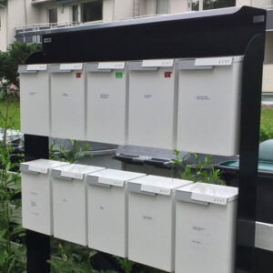 Postkassestativ 2×5 postkasser fra habo tomaks kvalitet Postkassestativ 2x5 postkasser fra habo tomaks kvalitet