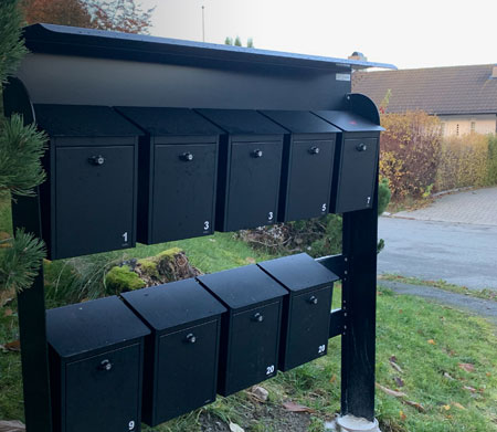 Postkassestativ til postkasser samlestativ poste tomaks