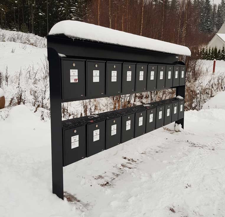 Postkassestativ samlestativ for postkasser