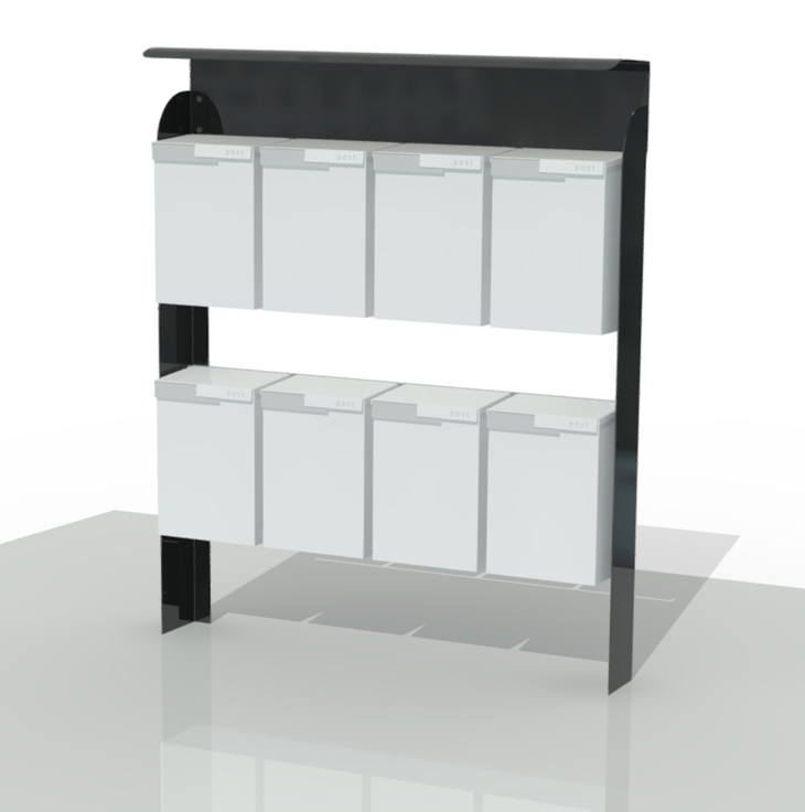 postkassestativ samlestativ 8 postkasser tomaks